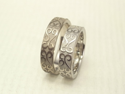 お客様がデザインした柄を彫刻